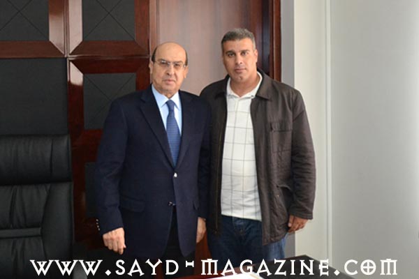 وزير البيئة ناظم الخوري مع رئيس تحرير مجلة صيد ادونيس الخطيب
