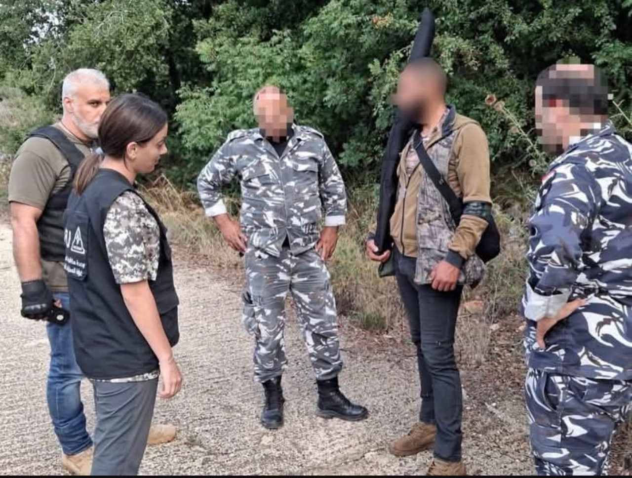 Adonis Alkhateeb, Sayd editor-in-chief and MECSHAP director, and Shireen Bou Rafoul, director of the Anti-Poaching Unit, on a joint mission with Internal Security Forces personnel.