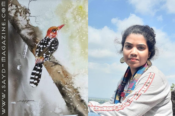 الفنانة الهندية صوفيا ياسمين تعيش نبض الطبيعة وحيواناتها في لوحاتها